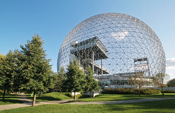 The Montreal Biosphere Structure  buzbuzzer montreal city stock pictures, royalty-free photos & images
