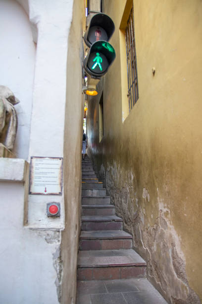 The narrowest street of Prague stock photo