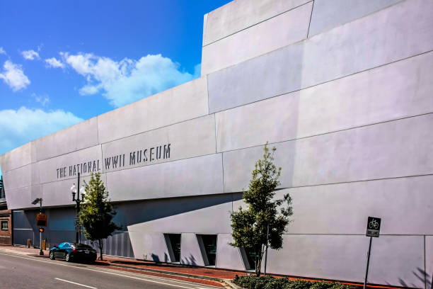 The National WWII Museum in the Warehouse/Arts district of New Orleans LA, USA stock photo