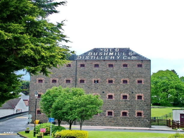 The Old Bushmills Whiskey Distillery stock photo