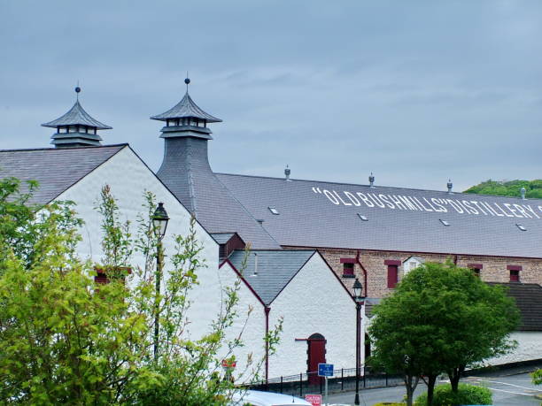 The Old Bushmills Whiskey Distillery stock photo