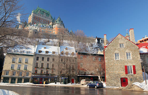 The Old Quebec City Landmark Buildings  buzbuzzer quebec city stock pictures, royalty-free photos & images