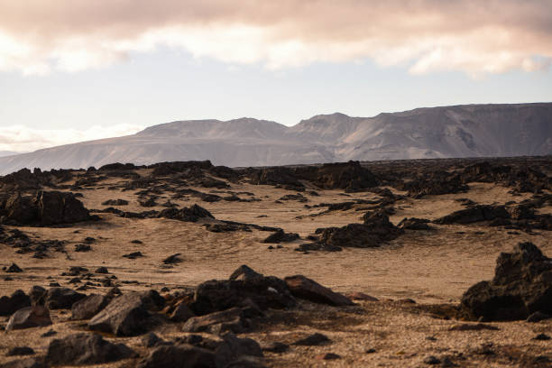 The otherworldly landscape of the Icelandic Central Highlands stock photo
