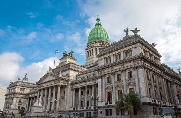 the palace of congress in buenos aires - argentina palacio do govern imagens e fotografias de stock