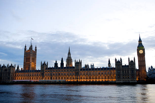 the Palace of Westminster stock photo