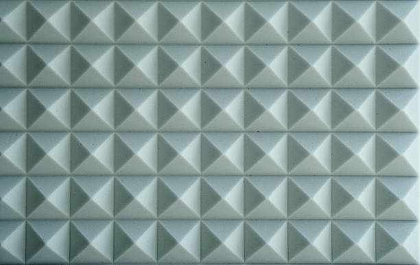 The pattern of the soundproof panel of polyurethane foam background The pattern of the soundproof panel of polyurethane foam background soundproof stock pictures, royalty-free photos & images