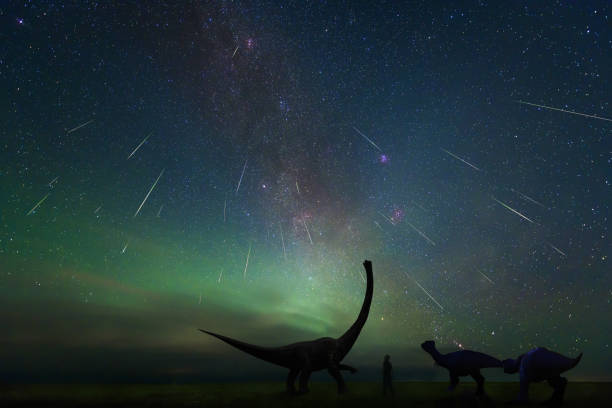 The Perseid meteor shower， shot In August 13, 2018, at erenhot, Inner Mongolia china The Perseid meteor shower， shot In August 13, 2018, at erenhot, Inner Mongolia china ancient history stock pictures, royalty-free photos & images