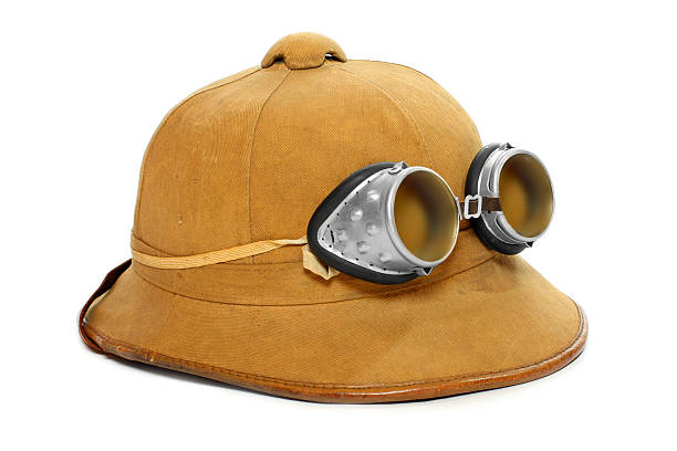 The Pith Helmet with Goggles. stock photo