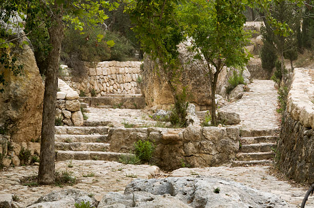 the place emmaus in ISrael where Jesus Christ walked stock photo