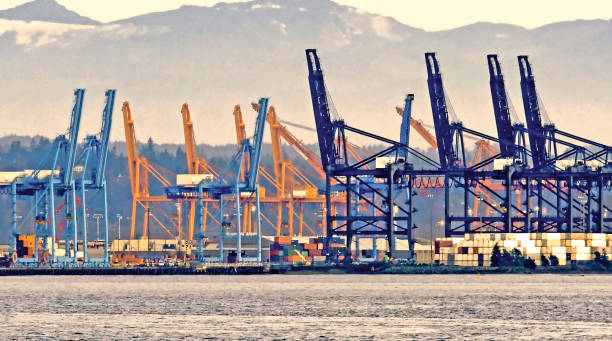 The Port of Cranes stock photo
