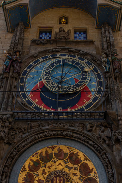 The Prague Astronomical Clock in Old Town Hall in Prague, the capital of the Czech Republic. stock photo