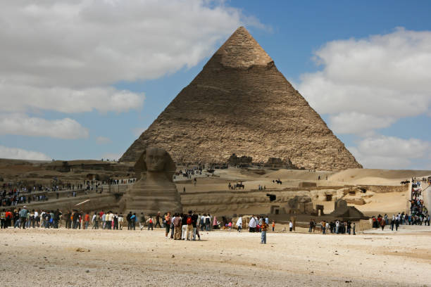 The Pyramid of Khafre or Chephren, Egypt stock photo