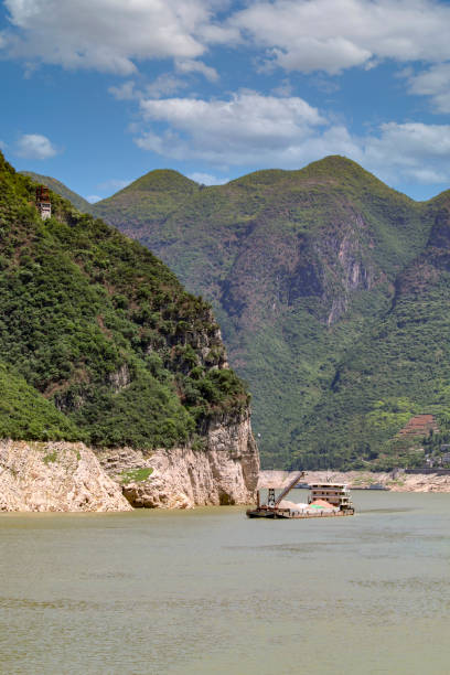 The Qutang Gorge along the Yangtze River. stock photo