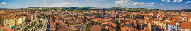 the roofs of Issoire stock photo