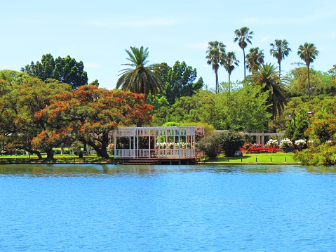 The Rosedal Park in Parque Tres de Febrero at the Palermo district in Buenos Aires.