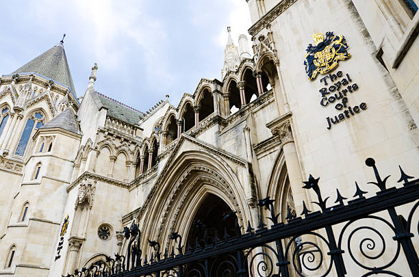 The Royal Courts of Justice in London, England stock photo