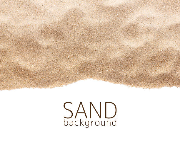 The sand scattering isolated on white background stock photo