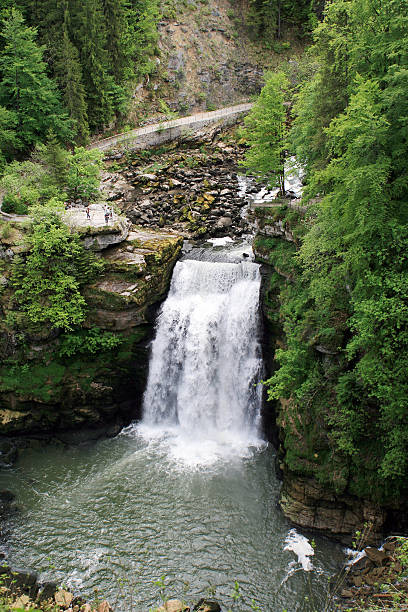 The "Saut du Doubs", great waterfall stock photo