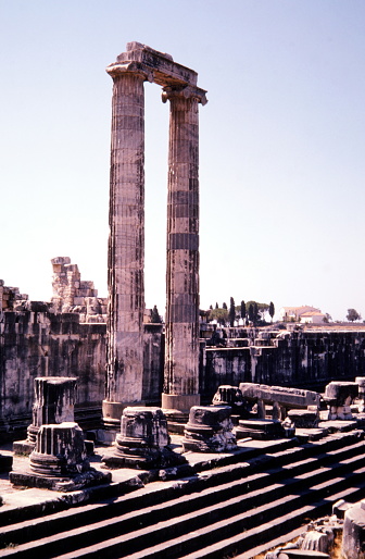 Turkey, June 1974.  The Temple of Apollo at Didyma.
