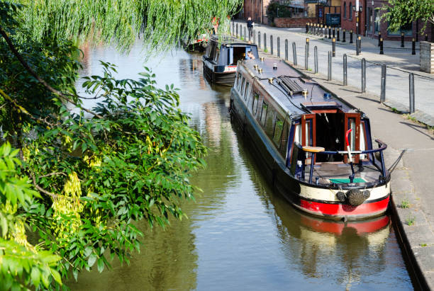 The Shropshire Union Canal passes through Chester stock photo