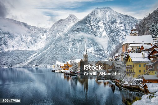 istock The snow covered village of Hallstatt in the Austrian Alps 899427986