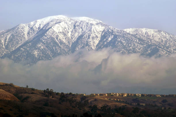 The Snowcapped Peak of Mt. Baldy stock photo