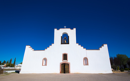 The Socorro Mission on Mission Trail, TX. Socorro is just east of El Paso on the Rio Grande River.