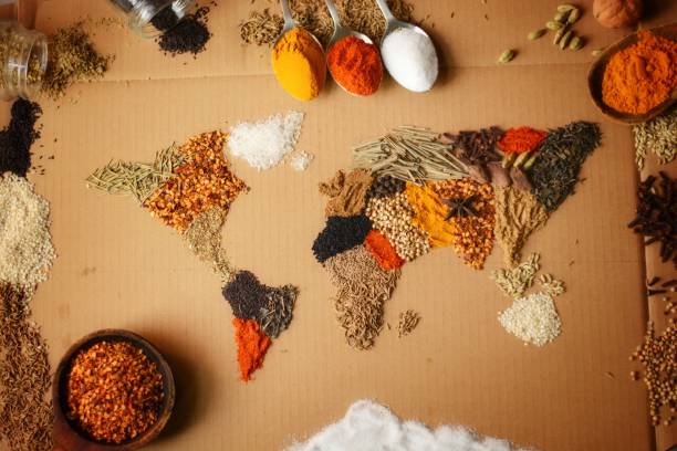 The spice world During this pandemic when you can't travel, but travel only to your kitchen. spices of the world stock pictures, royalty-free photos & images