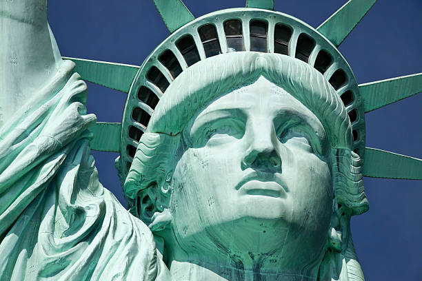 The Statue of Liberty the Detail stock photo