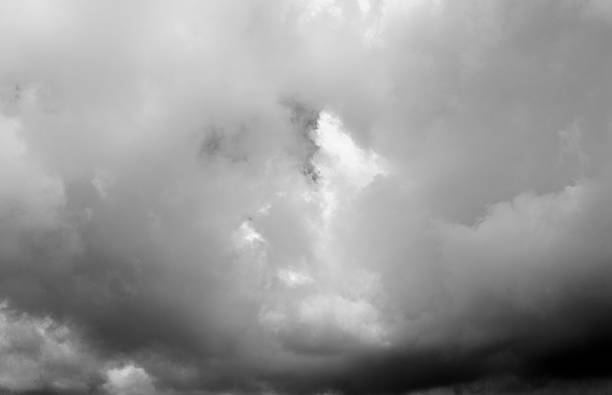 The Storm Plain cloudscape background: ominous storm clouds.  altostratus stock pictures, royalty-free photos & images