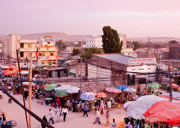 The Streets of Hargeisa, Somaliland stock photo