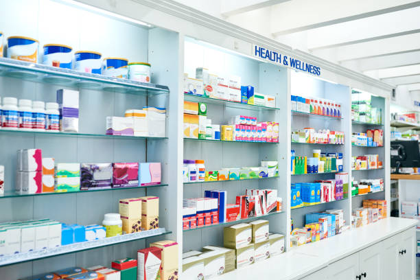 The supplier of your medical needs Shot of a fully stocked dispensary aisle photos stock pictures, royalty-free photos & images