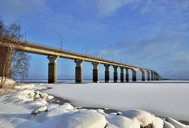 The swedish Oland bridge stock photo
