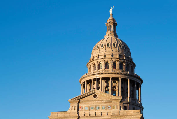 The Texas State Capitol building in Austin, Texas, U.S.A. The Texas State Capitol building in Austin, Texas, U.S.A. Shot at golden hour, sunset. supreme court stock pictures, royalty-free photos & images