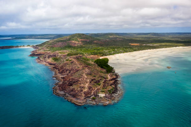 The tip of Cape York from above The tip of Cape York from above peninsula stock pictures, royalty-free photos & images
