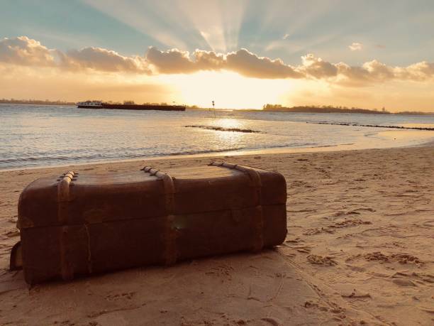The traveling suitcase IV stock photo