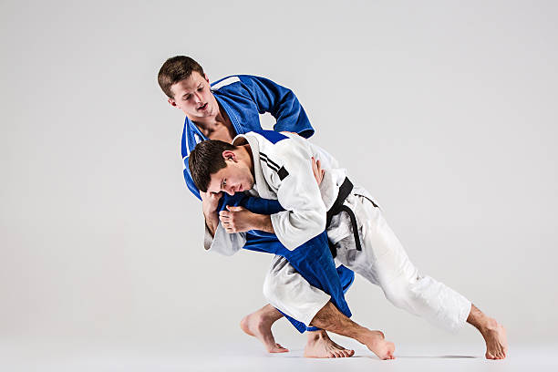 the two judokas fighters fighting men picture