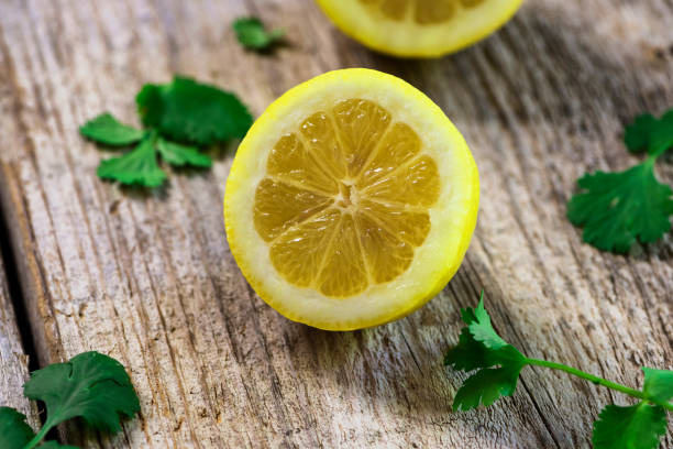 The Two Yellow Lemons stock photo