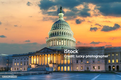istock The United States Capitol Building in Washington DC at Sunset 1300293023
