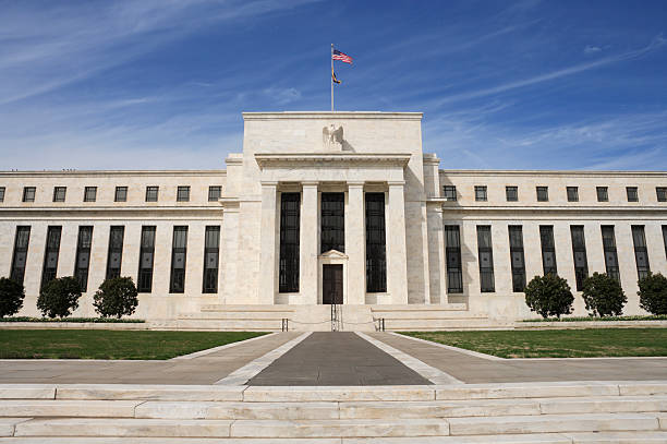 The United States Federal Reserve in Washington, DC stock photo