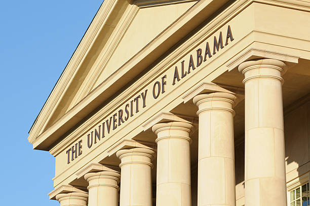 The University of Alabama sign stock photo