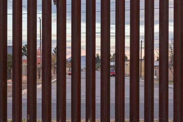 The US Border with Mexico stock photo