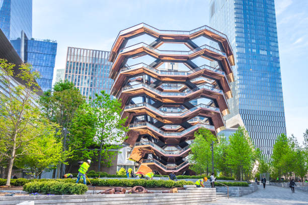 The Vessel, also known as the Hudson Yards Staircase stock photo