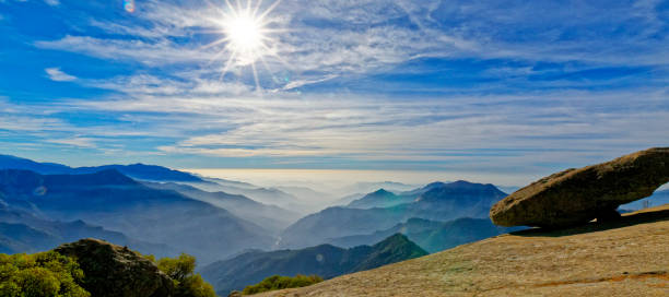 The View from Hanging Rock in Sequoia National Park stock photo