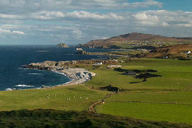 The view from Malin Head. The view from Malin Head, the farthest northerly point in Ireland. inishowen peninsula stock pictures, royalty-free photos & images