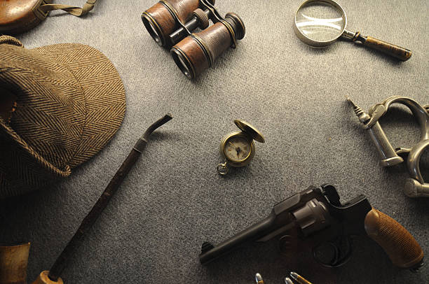 The vintage detective collection The English style and vintage detective collection sherlock holmes stock pictures, royalty-free photos & images