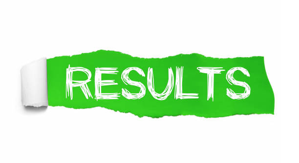 The word Results appearing behind torn green paper The word Results appearing behind torn green paper. test results stock pictures, royalty-free photos & images
