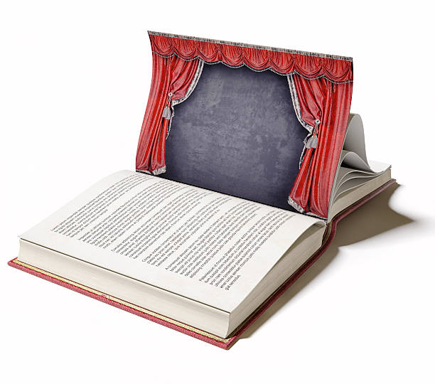 Theater stage as a book stock photo