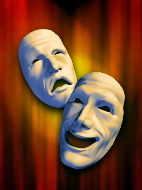 Theatre masks stock photo