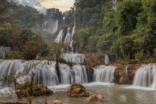 Thi Lo Su the biggest waterfall at Umphang Wildlife Sanctuary, Tak Thailand. It is the 6th largest waterfall in Asia